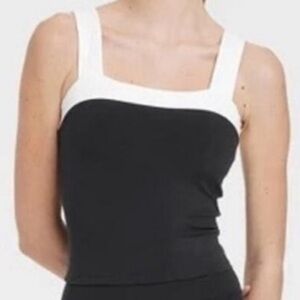 All in Motion Women's Black and White Square Neck Tank Top